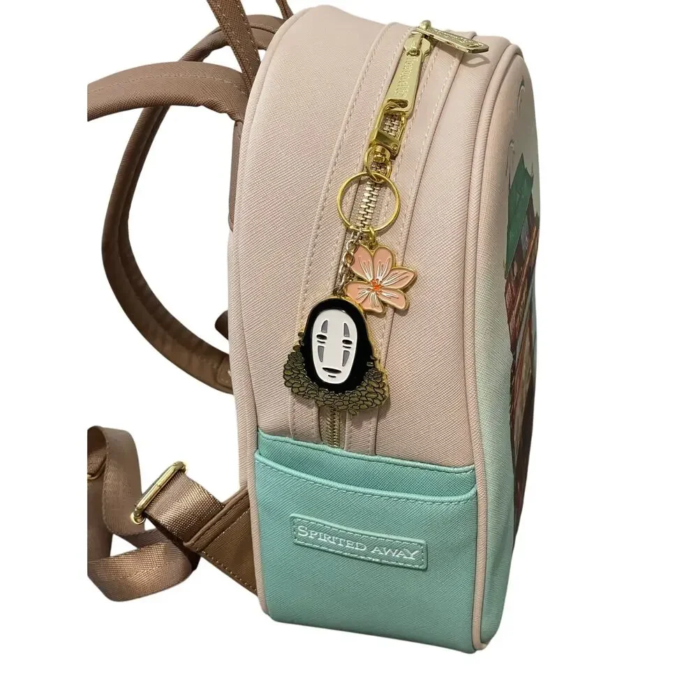 Loungefly Studio Ghibli Spirited Away Bathhouse Mini Backpack No-Face Charm
